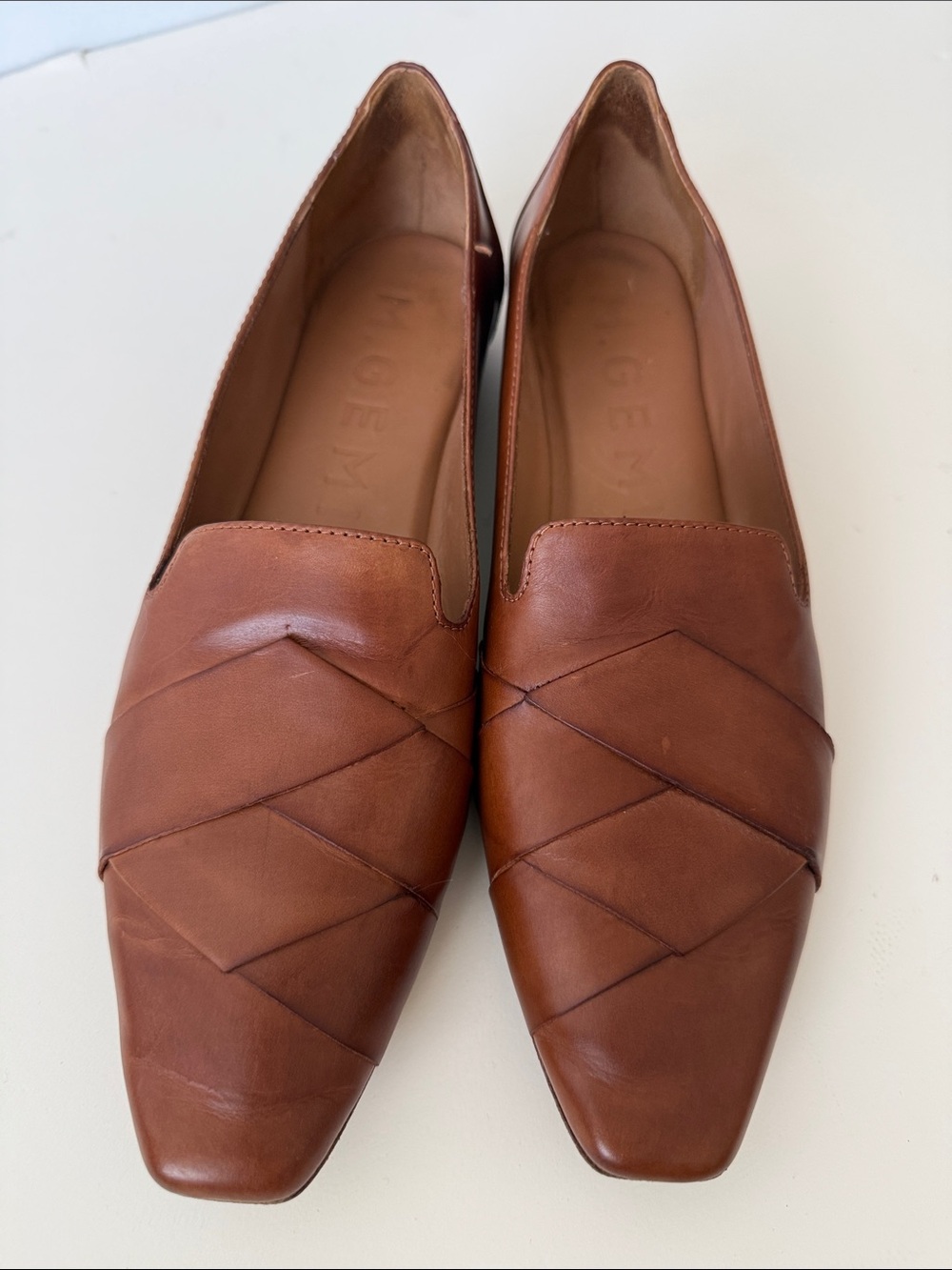 M Gemi Italian Leather Loafers point toe